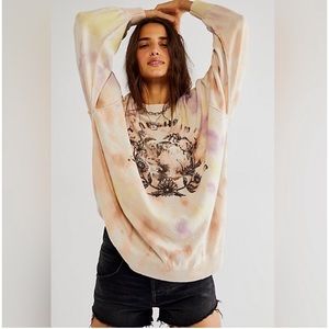 Free People Cosmos Graphic Pullover Small